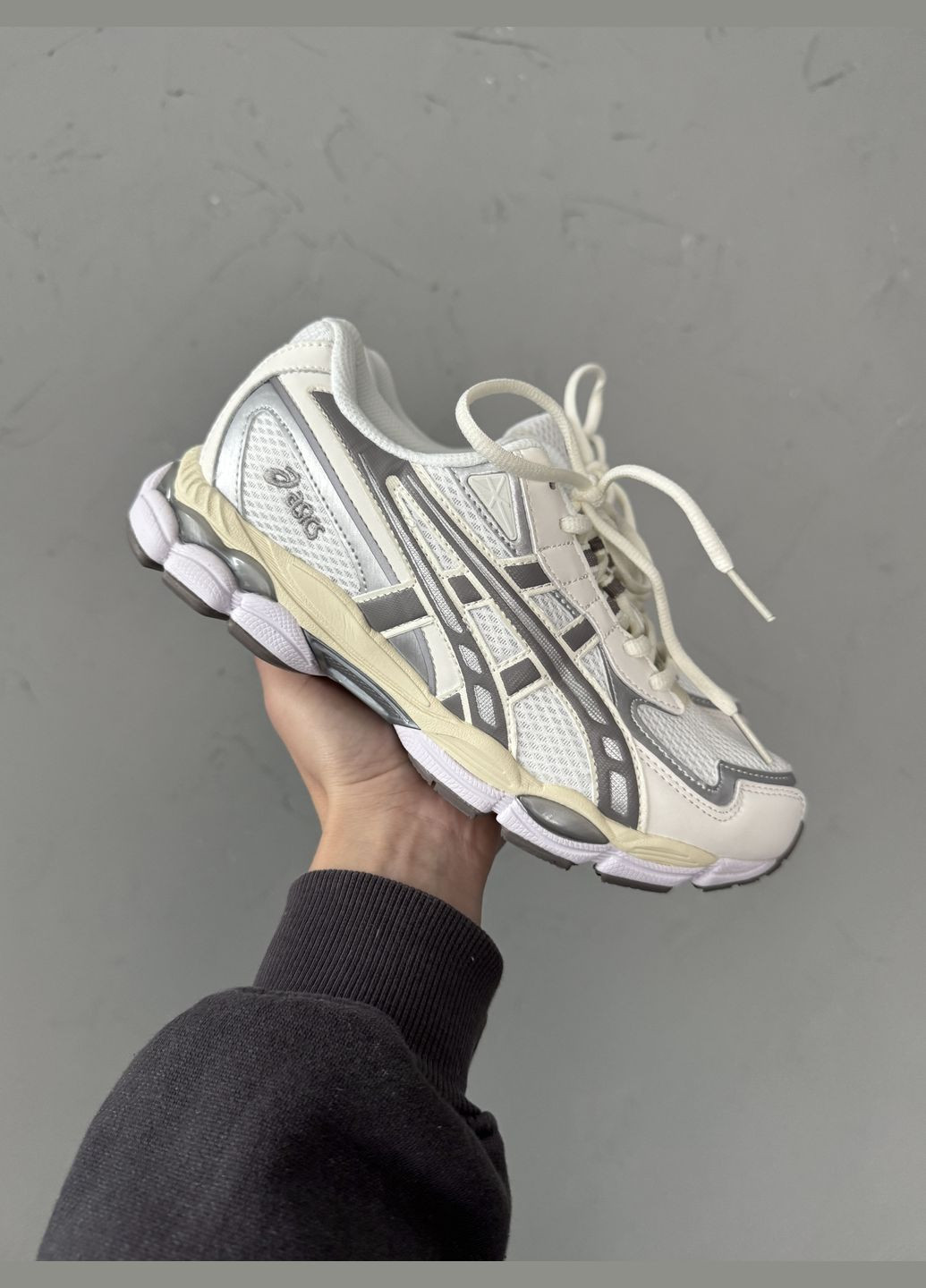 Кросівки жіночі і чоловічі Asics Gel-NYC grey beige | Асікс Гель-НЮК сірі бежеві No Brand сірі демісезони (316091162)