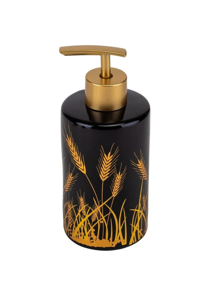 Набір для ванної кімнати 4 предмети кераміка 9190-017 чорний із візерунком No Brand (346152703)