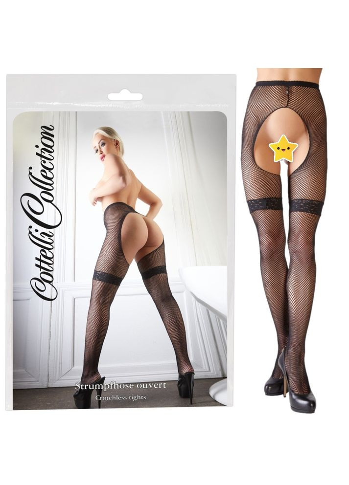 Колготки из сетки с открытой промежностью "net tights M/L" Cottelli Collection (302968528)