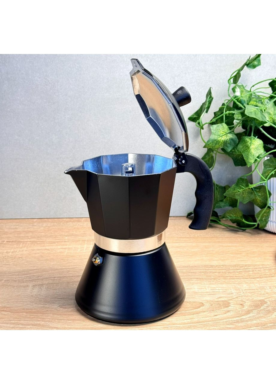 Гейзерная кофеварка алюминиевая 300 мл черная GT-10046 Gusto (369728241)