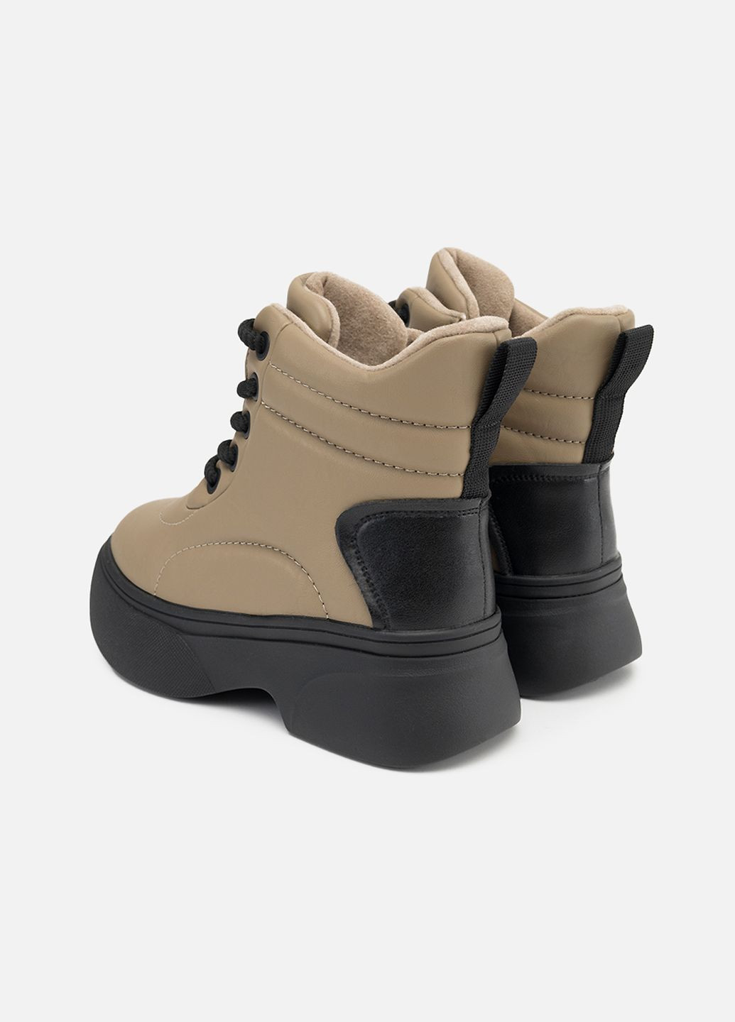 Кофейные зимние ботинки для девочки цвет капучино cb-00255766 No Brand