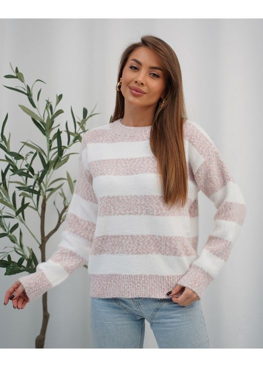 Персиковый зимний кашемировый джемпер в полоску джемпер Magnet