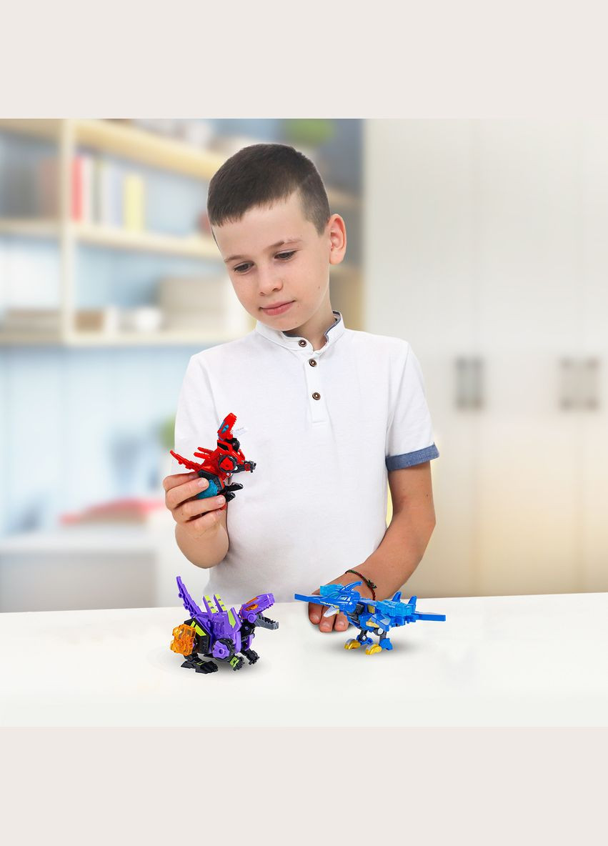 Динозавр-трансформер Пурпурный Раптор-бот, бокс для хранения () DINOSTER EU580840-2 (332955041)