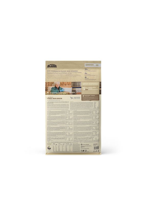 Сухий гіпоалергенний корм для собак всіх порід Free-Run Duck 11.4 кг (a57112) Acana (307500196)