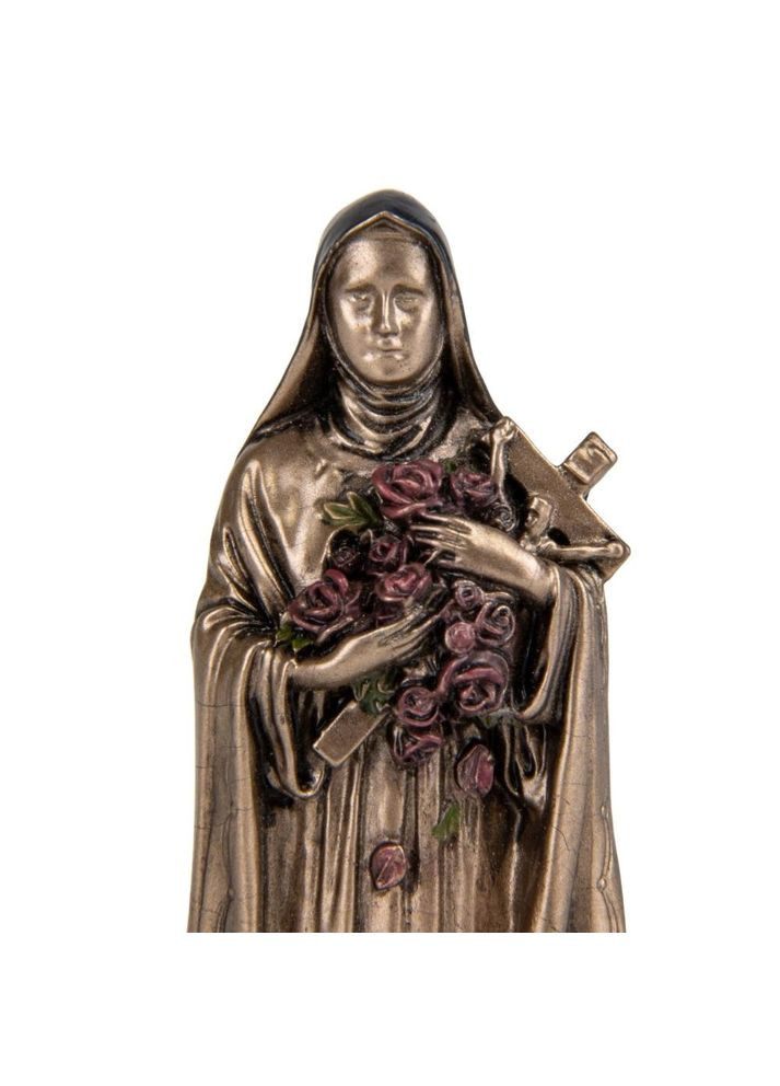 Миниатюрная фигурка Святая Тереза 8,5х3 см с бронзовым напылением 177849 Veronese (302239346)