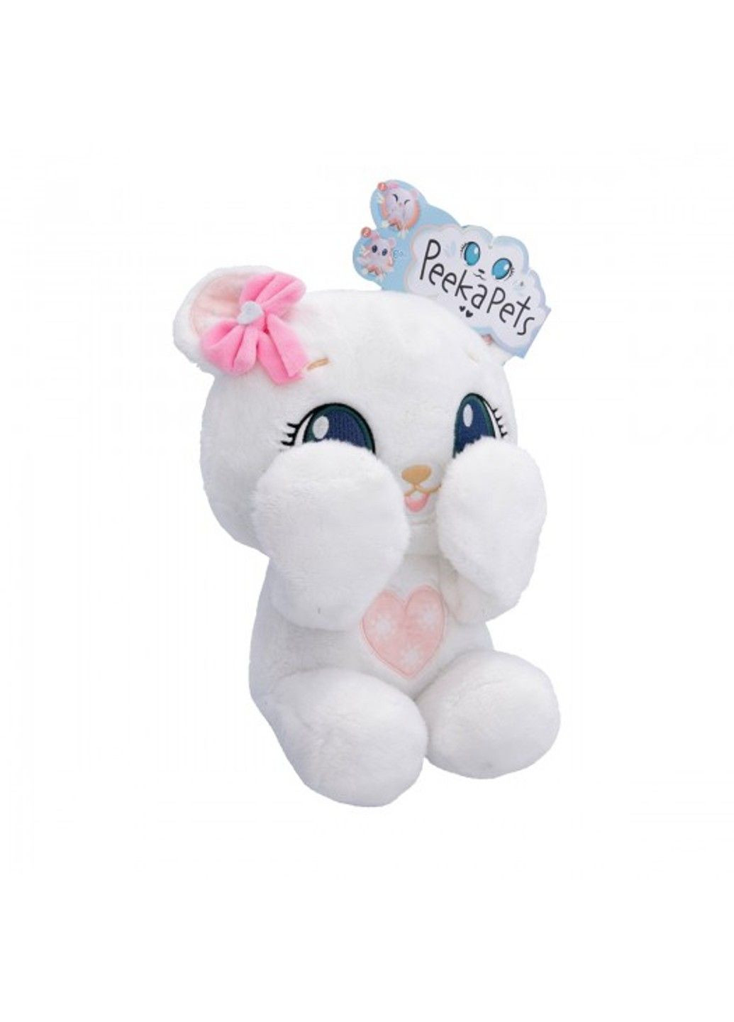 Мягкая игрушка – Белый мишка Peekapets (331297339)