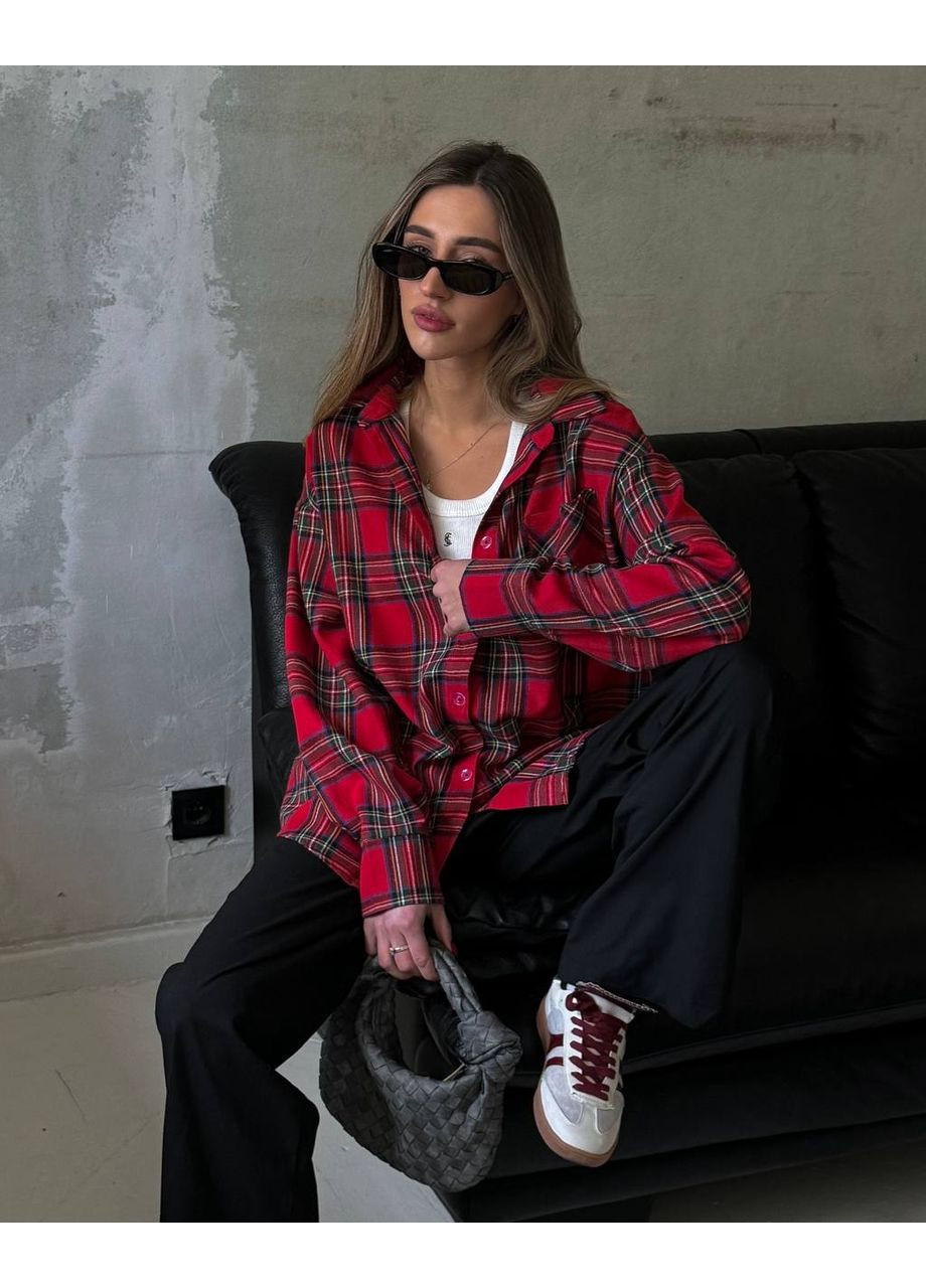 Красная классическая рубашка в клетку GD/GL Модний простір