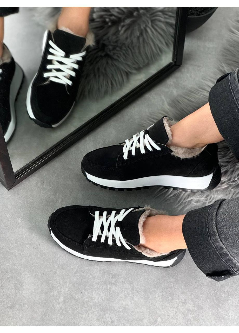 Кроссовки No Brand чёрные зима (372521258)