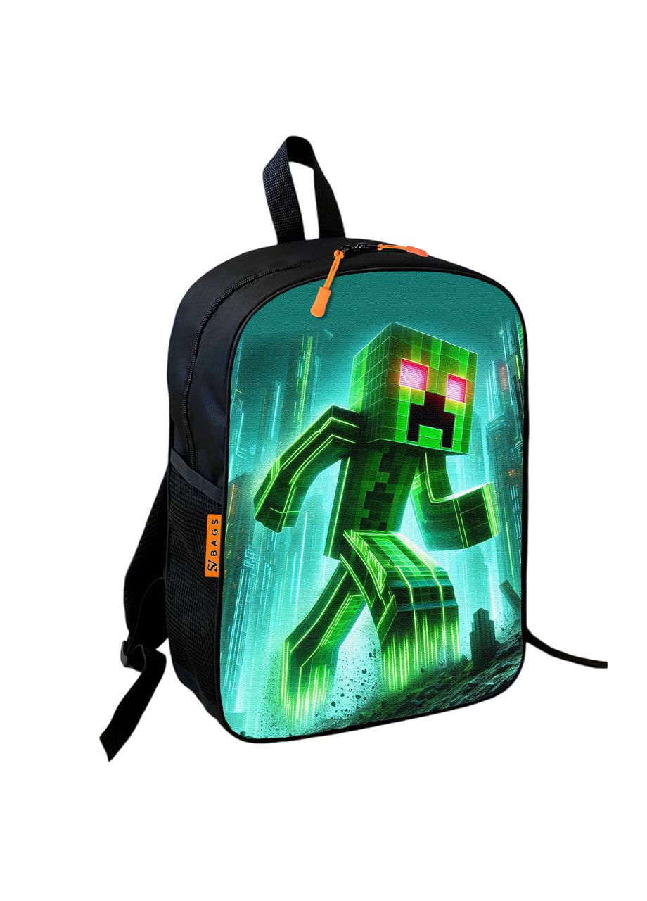 Рюкзак шкільний дитячий Майнкрафт Кріпер «Minecraft» 36х27 см для хлопчика No Brand (323221458)
