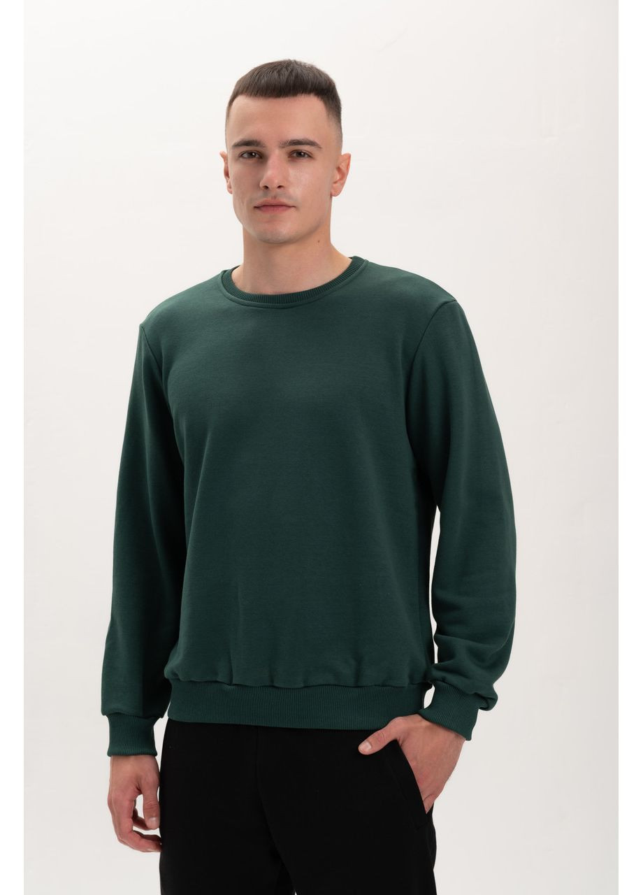 Темно-зеленый свитшот мужской, кофта мужская, батник мужской, реглан мужской (367779076)