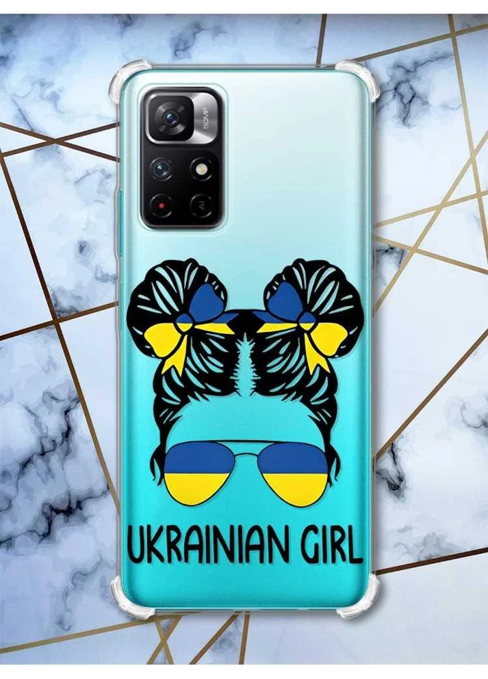 Чохол з потовщеними кутами на Xiaomi Redmi Note 11 4G Українська дівчина (принт 113) Creative (359486689)