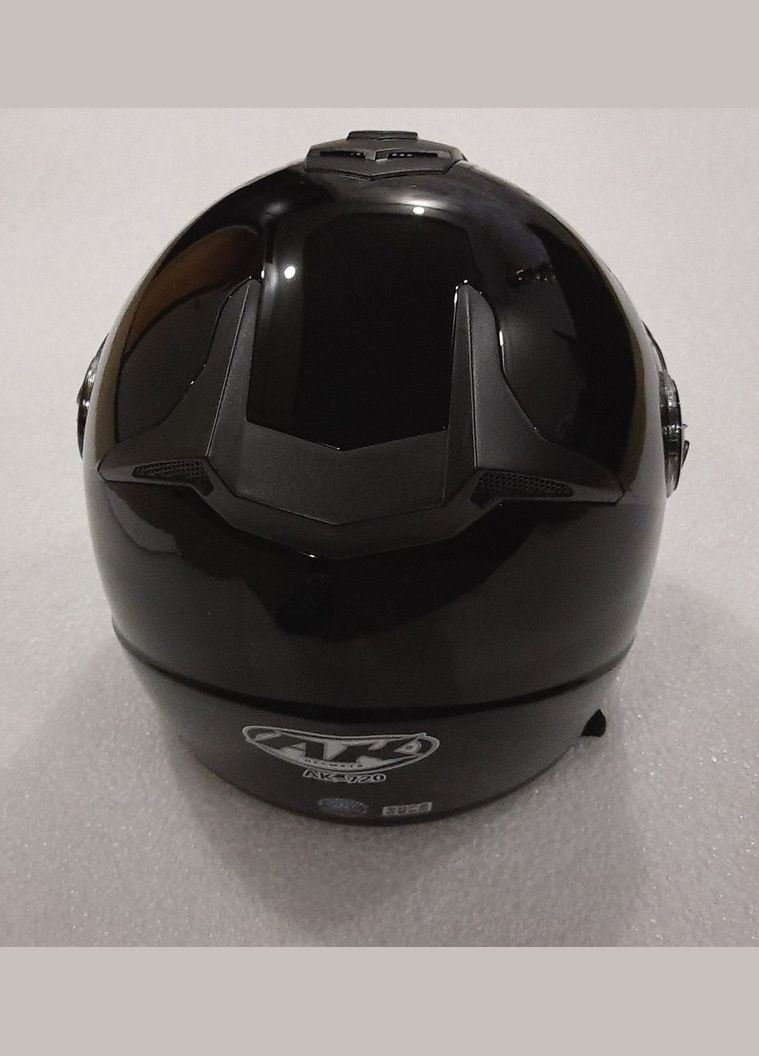 Шлем открытый + откидные очки AK-720 черный глянцевый No Brand (316698194)