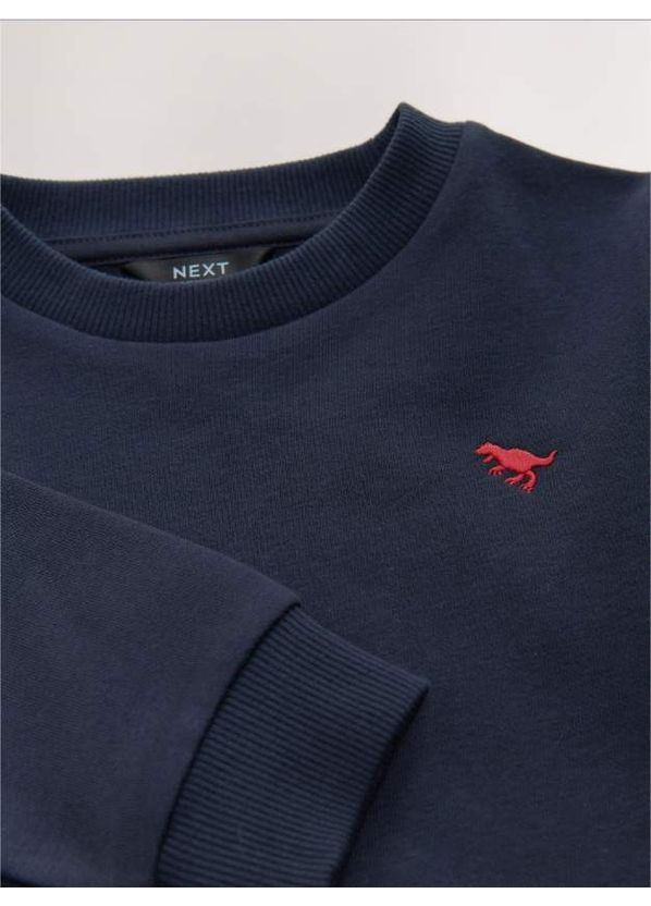 Темно-синій демісезонний комплект на флісі navy blue/dino Next Trend 7150~01