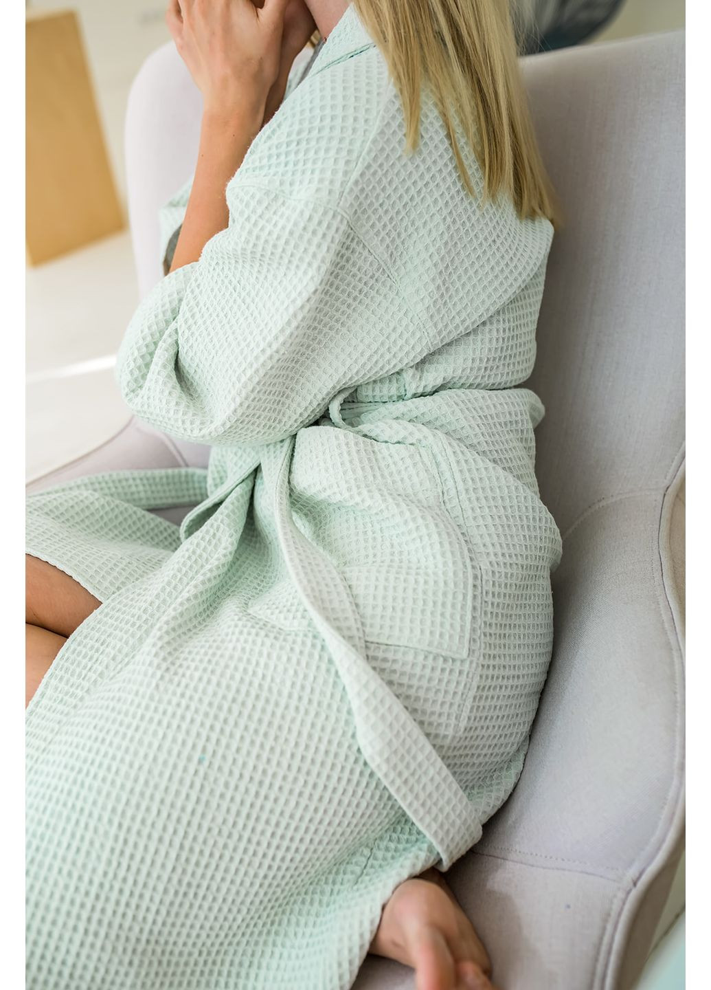 Вафельний халат з капюшоном XL Vishnya (360240368)