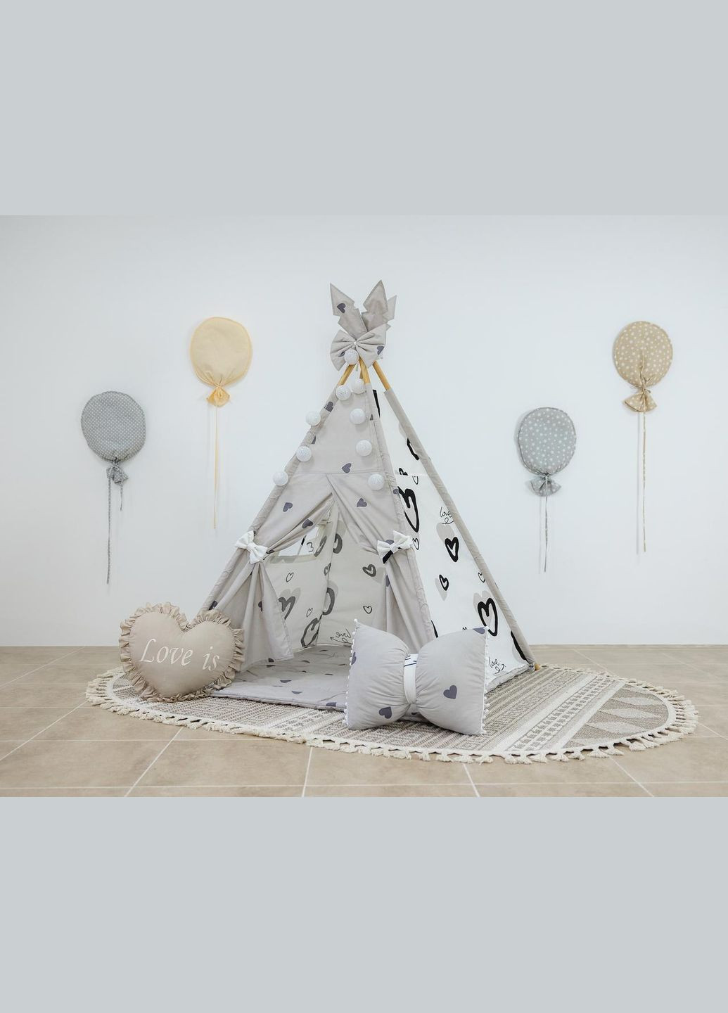 Палатка Вигвам для детей Love is. Полный комплект No Brand (316257100)