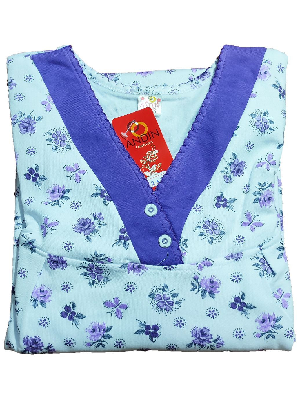 Женская ночная рубашка тёплая на флисе хлопок (240) ANDIN (369161280)