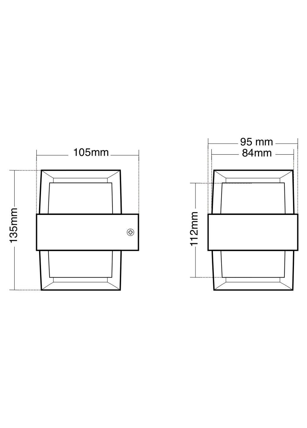 Светодиодный светильник бра VALO S 9 Вт 105×95×135 мм Черный IP54 ESLLSE (365446800)