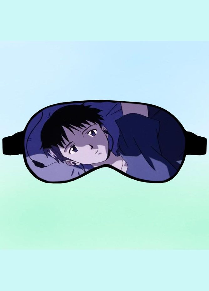 Маска для сна Аниме Евангилион #0009 черная No Brand (315042546)