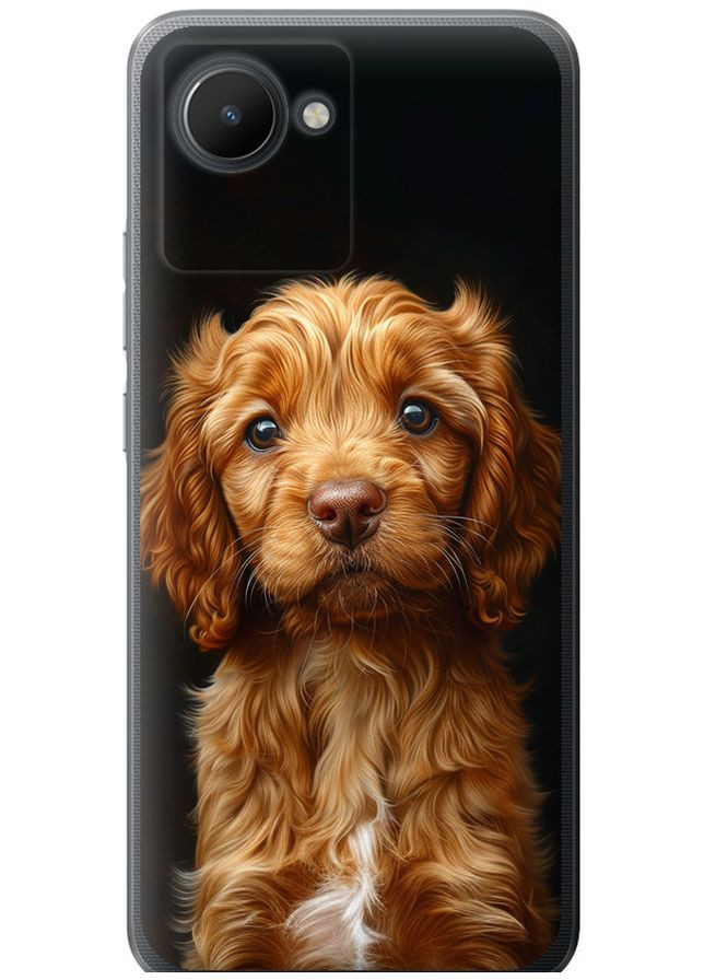 Силиконовый чехол 'Cocker spaniel на черном фоне' для Endorphone Realme C30 (292315081)