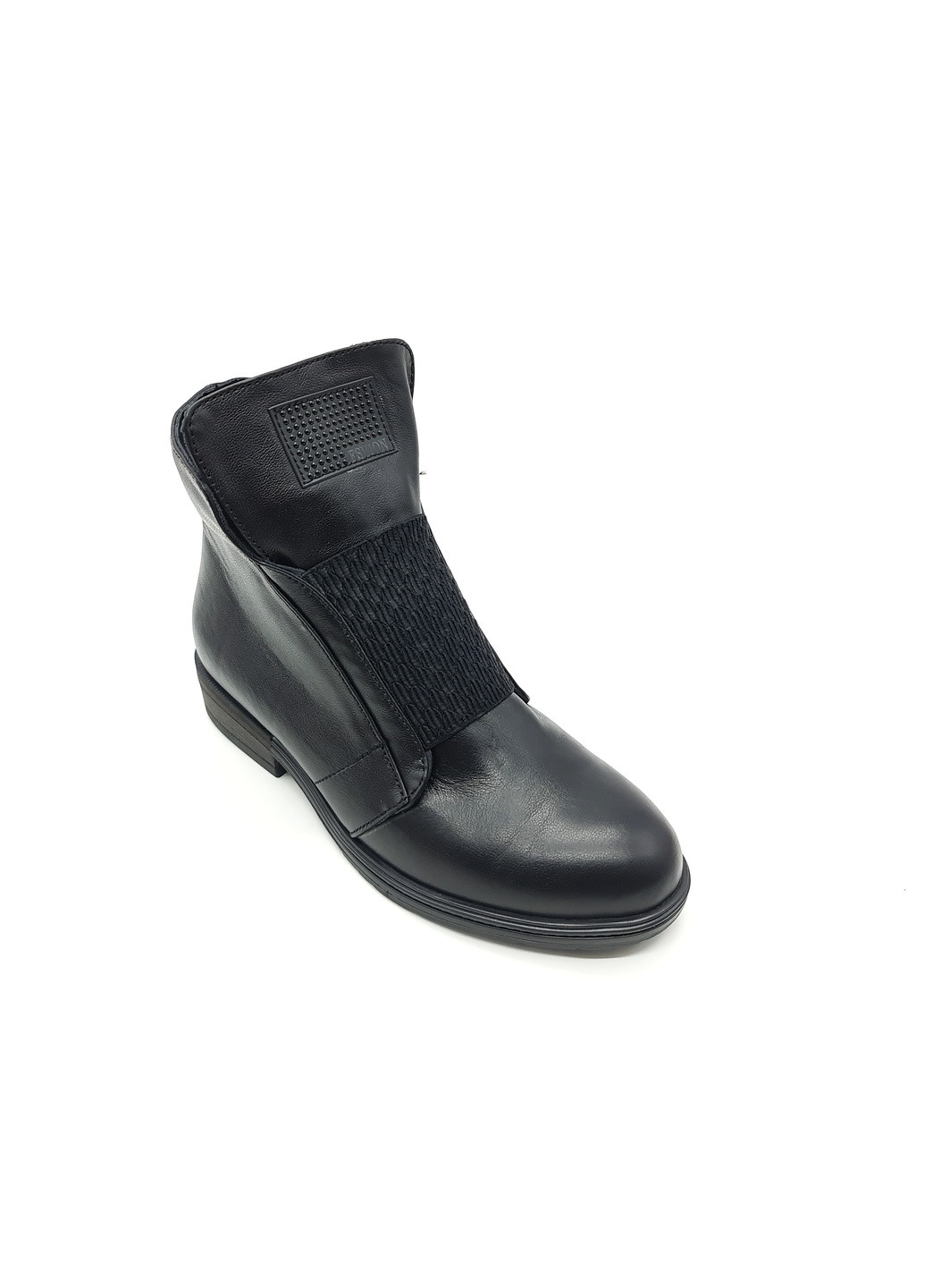 Осенние женские ботинки черные кожаные kr-19-5 24 см (р) Kristal