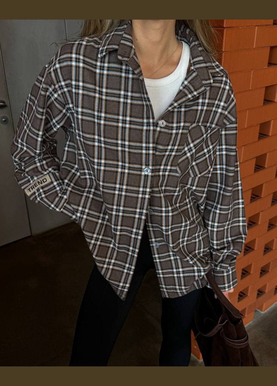 Графитовая рубашка в полоску No Brand