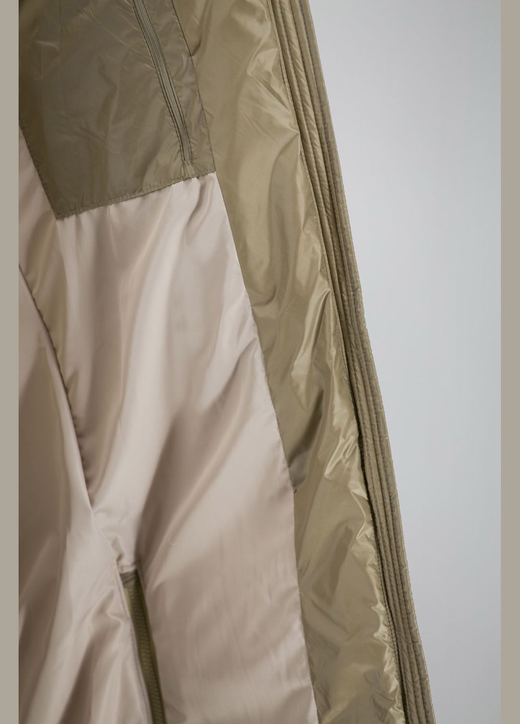 Оливковый зимний Пуховик No Brand