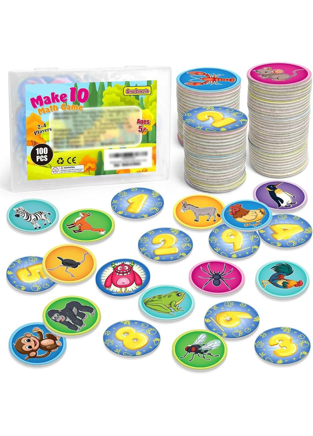 Математична гра-мемо "Зроби 10" SmarLearnio, гра меморі на розвиток пам'яті No Brand (351856166)