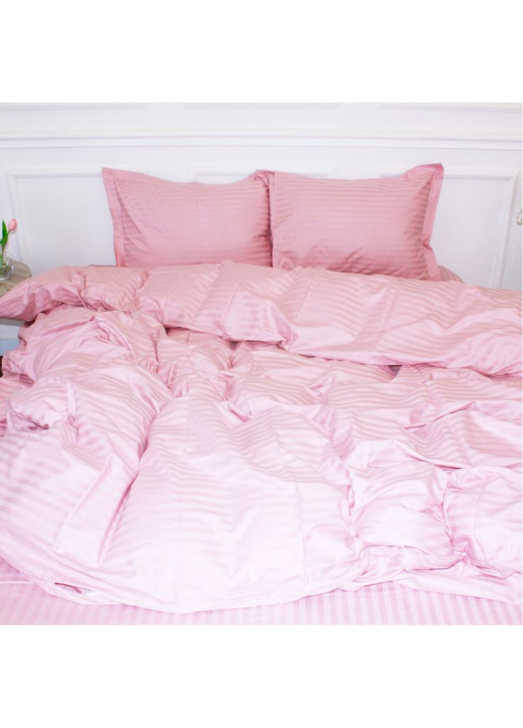 Постільна білизна SatinStripe 30-0007Pink 175х210 (m182723) Mirson SatinStripe 30-0007Pink 175х210 Двоспальний (366565062)