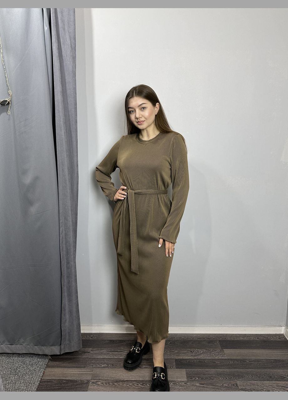 Коричневое кэжуал женское платье коричневое меди mkjl75030 Modna KAZKA