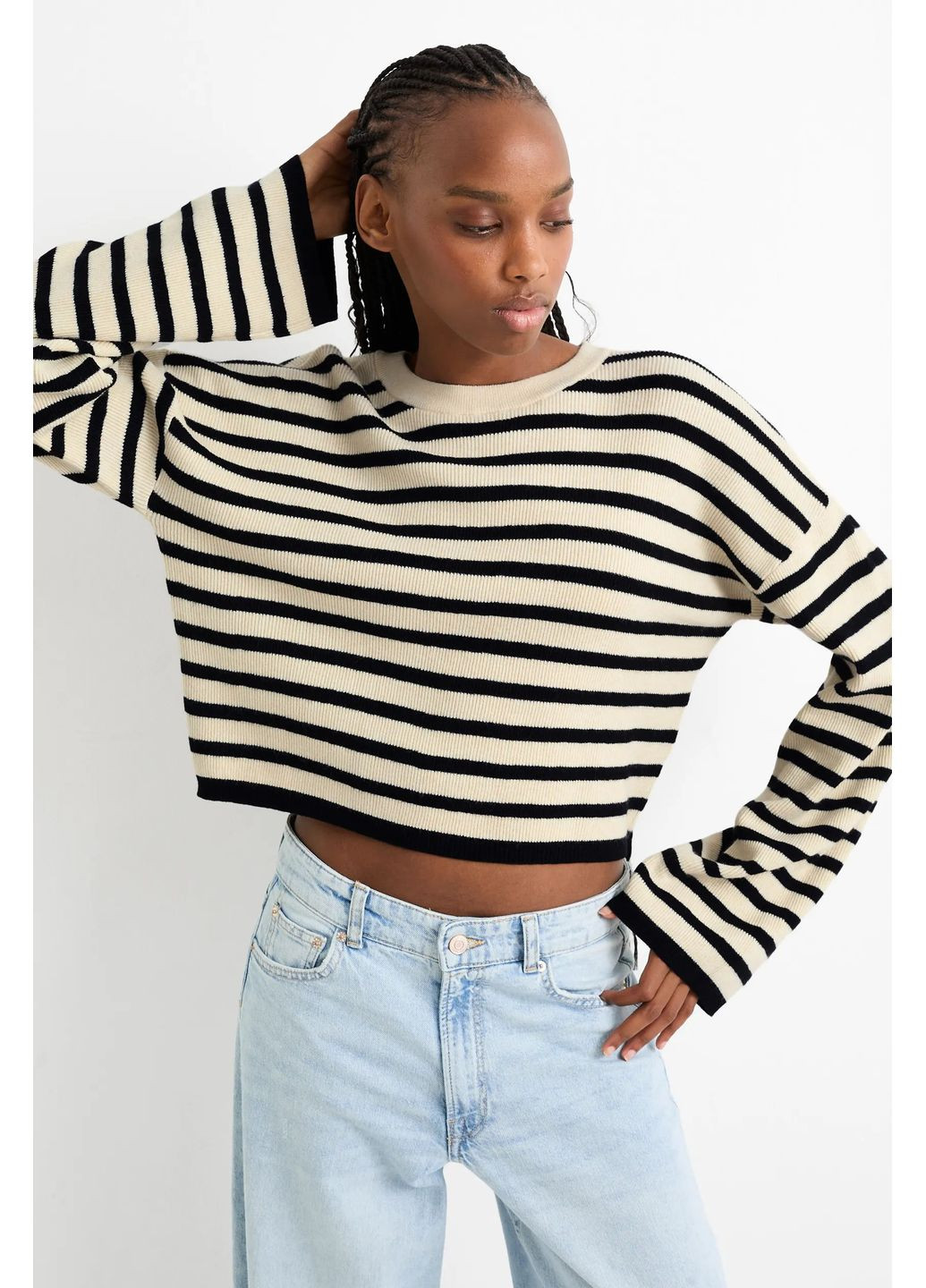 Комбінований демісезонний в'язаний светр C&A