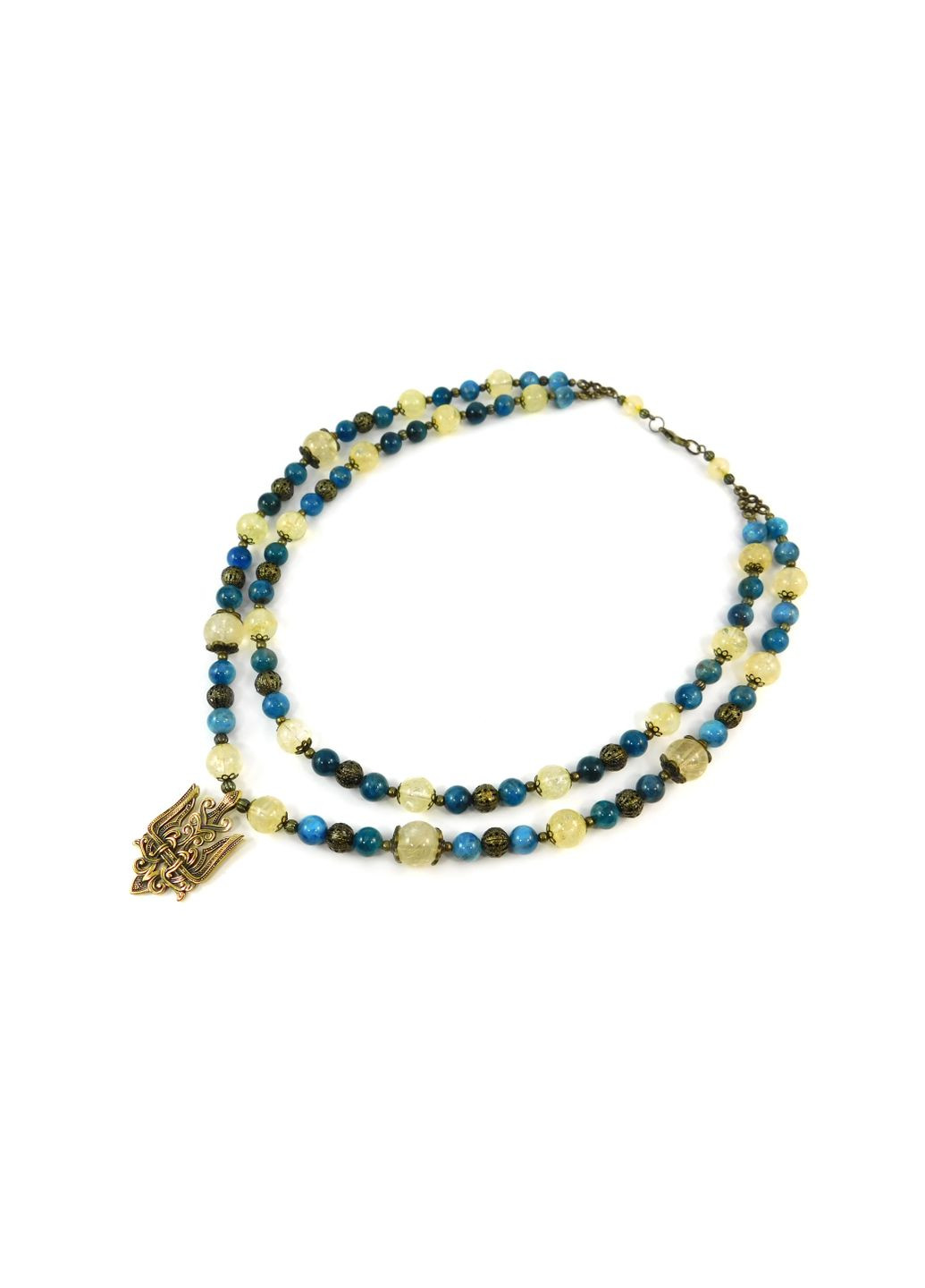 Бусы "Русь" Цитрин, Апатит Fursa fashion (322315278)