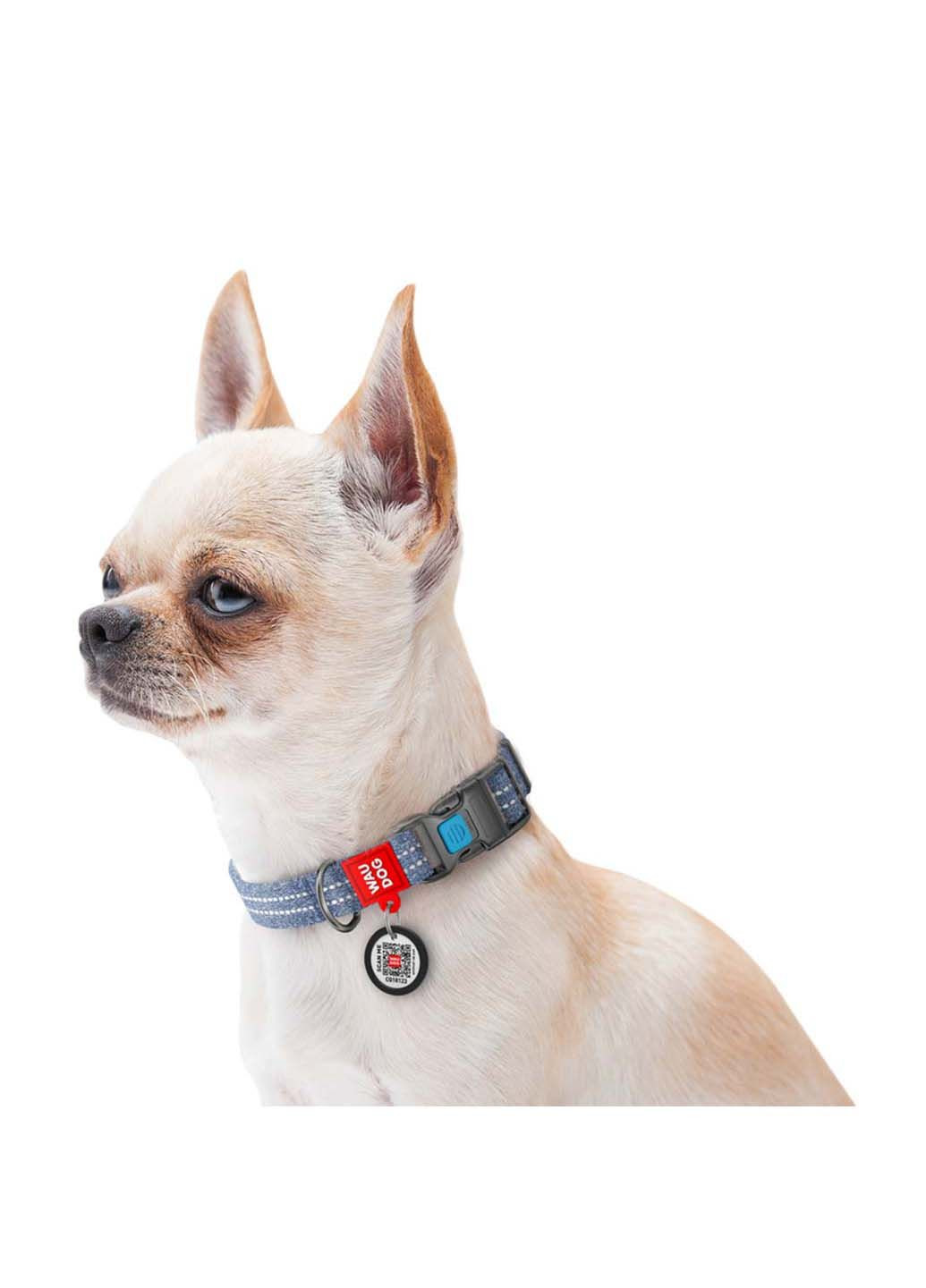 Нашийник для собак Re-cotton світловідбиваючий пластиковий фастекс 15 мм 23-35 см WAUDOG (291838687)