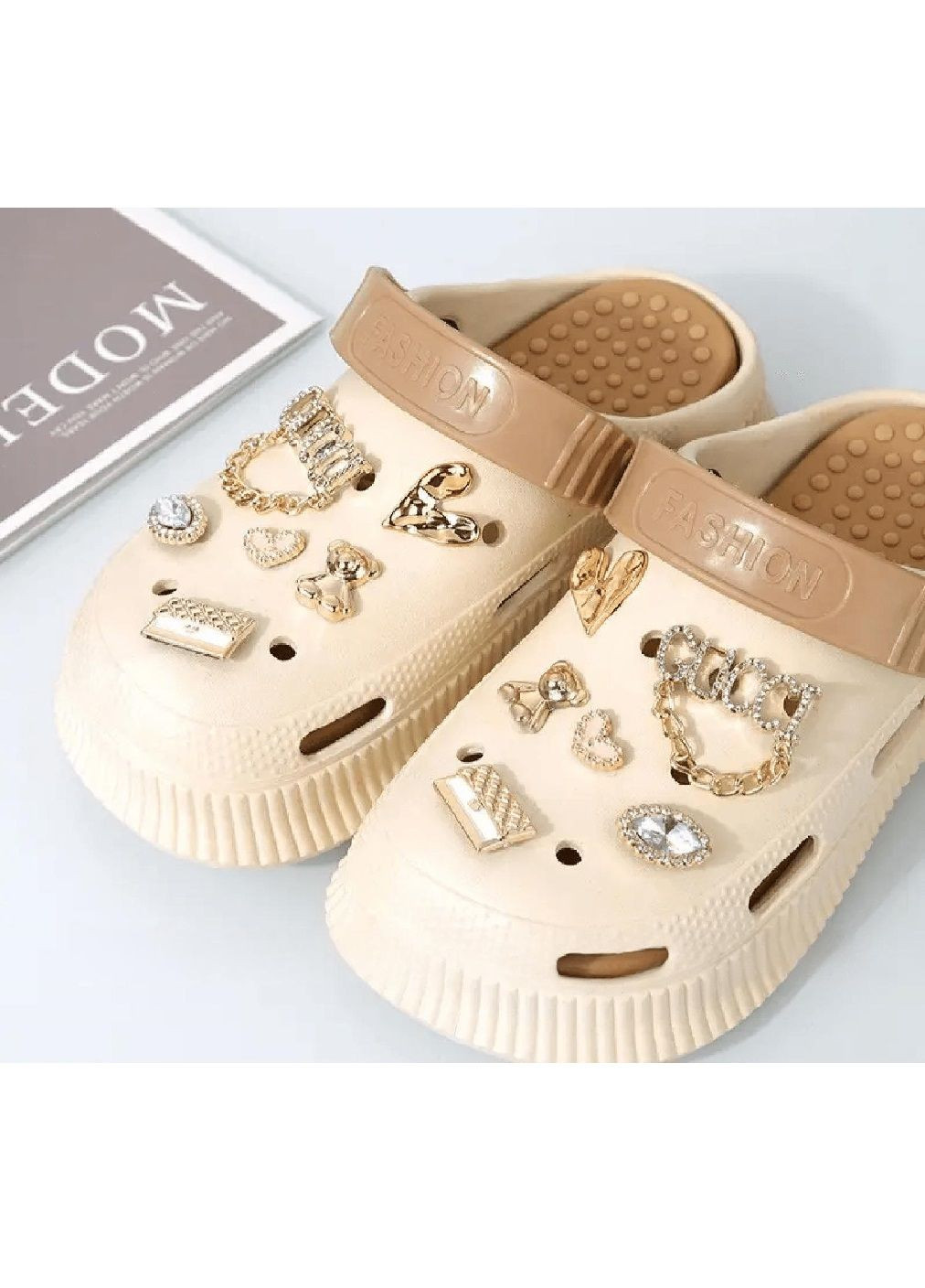 Набор джибитсов для кроксов с цепочкой сумочками медвежатами декоративными вставками 12 элементов (479251-Prob) Unbranded (316493434)