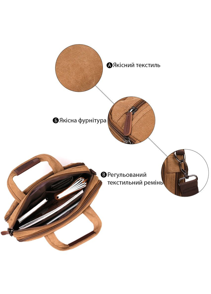 Сумка текстильная для ноутбука на два отделения 20178 Vintage (331906843)