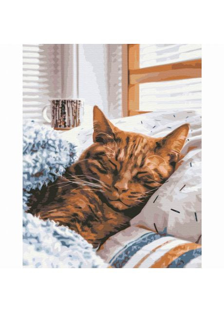 Картина по номерам Утренняя кошка (BS52320) Brushme (370258704)