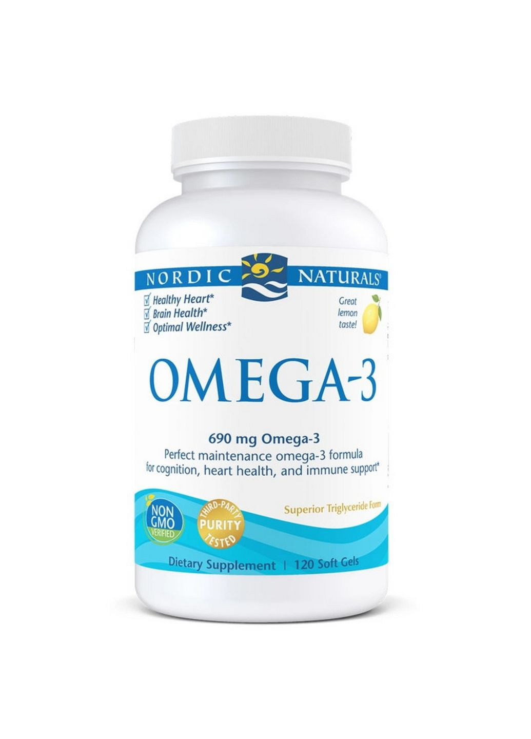 Жирні кислоти Omega-3, 120 капсул Nordic Naturals (295899371)