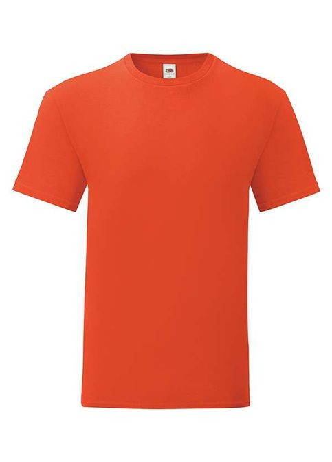 Світло-червона футболка чоловіча iconic t (0614300h1m) з коротким рукавом Fruit of the Loom