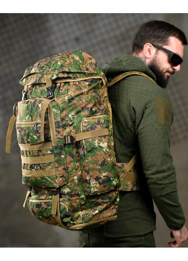 Рюкзак туристический 70 л. пиксель No Brand (390377863)