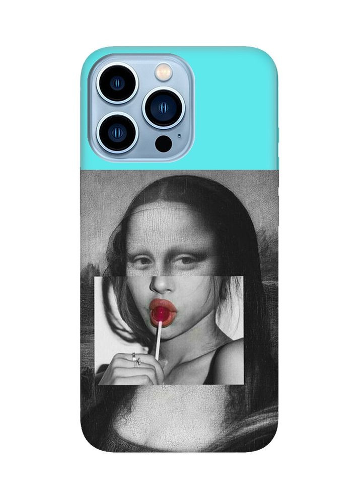 Матовий бірюзовий чохол на Apple iPhone 13 Pro Max:: Сучасна Мона Ліза (принт 351) Creative (360667270)
