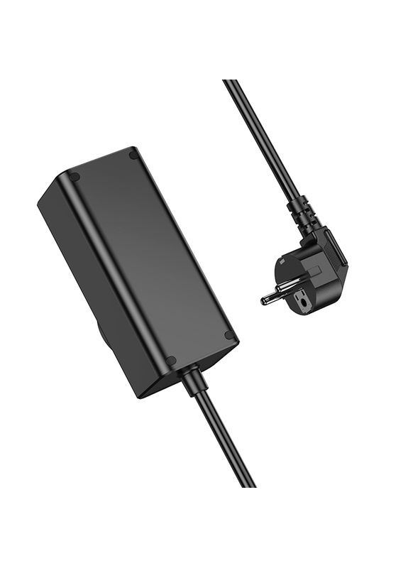 Мережевий подовжувач 1-position (PD67W/3C1A) desktop socket (EU/GER) Black (6942007638494) Hoco NS9 Wisdom (357471955)