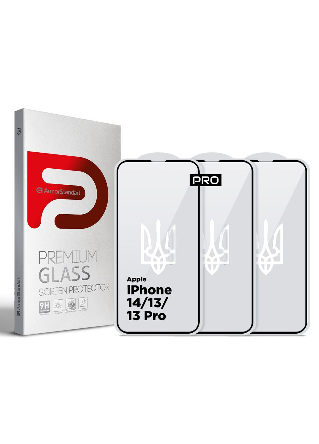Защитное стекло для Apple iPhone 14/13/13 Pro (комплект 3 шт) ARS (327881255)
