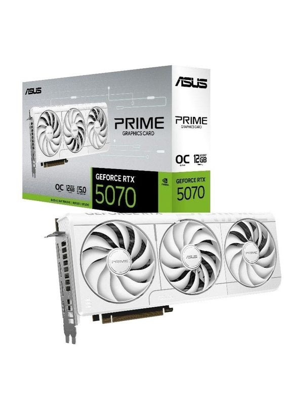 Видеокарта GF RTX 5070 12GB GDDR7 Prime OC White (PRIME-RTX5070-O12G-WHITE) Asus (342330755)