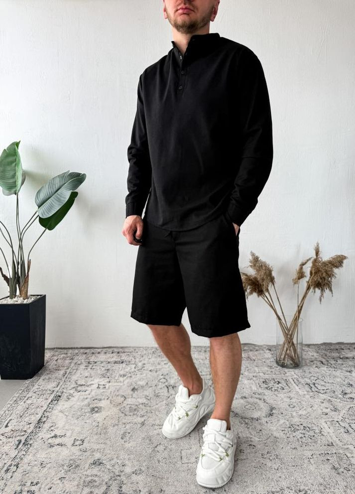 Комплект сорочка шорти чоловіча бавовна стиль літо тонка тканина No Brand (330750248)