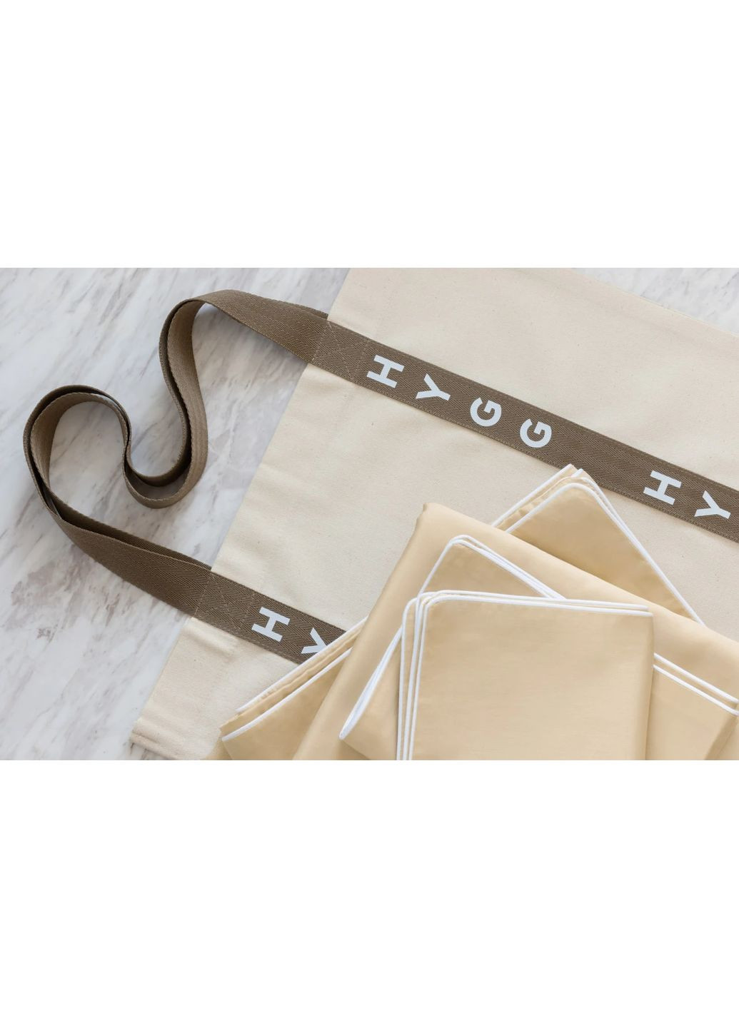 Комплект односпального постельного белья с кантом HYGG (368830788)