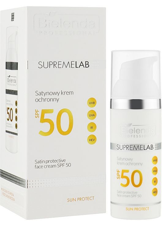 Крем сатиновий для обличчя Supremelab Satin Protective Face Cream SPF 50 50ml (960146-51355) Bielenda (368740898)