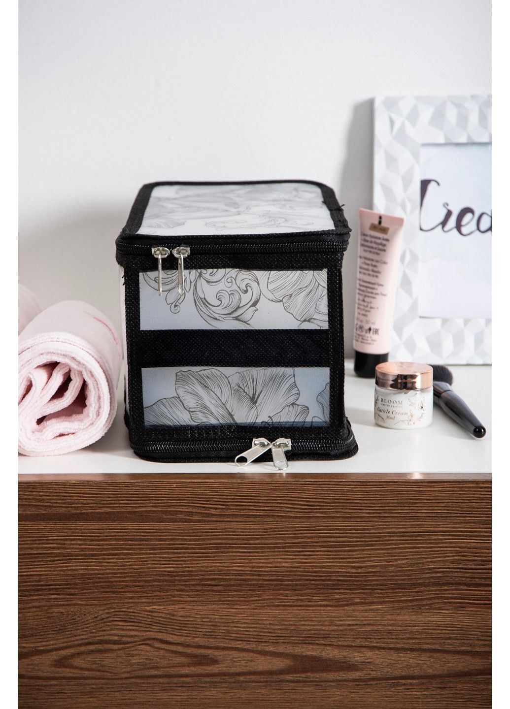 Корзина DB-23 прям. ж/к ж/б Anthracite Flowers 30x15x15 см (DB-23 прям. з/кр с/блеск Anthracite Flowers) IDEA HOME (365277100)