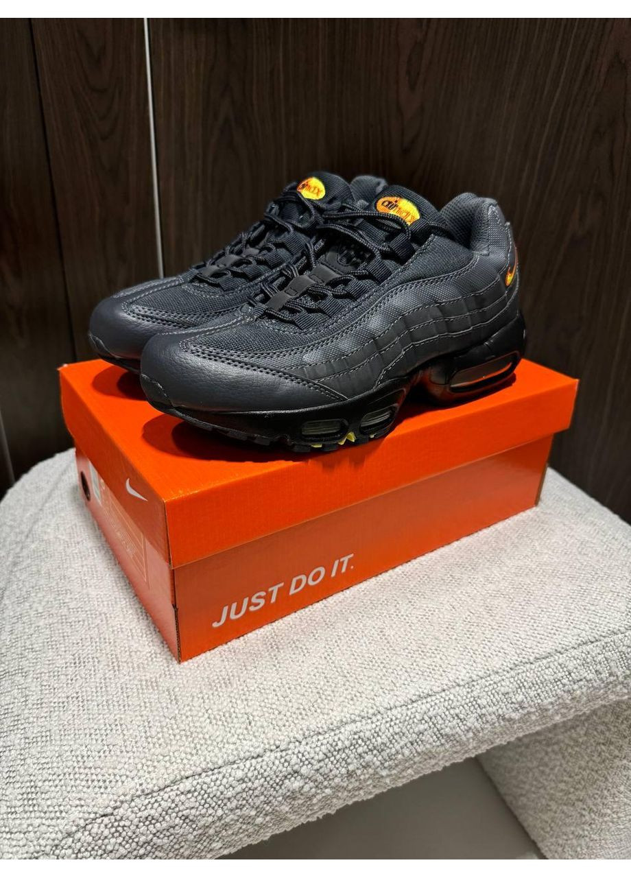 Желтые демисезонные кроссовки мужские nike air max 95 anthracite safety orange найк аир макс 95 No Brand