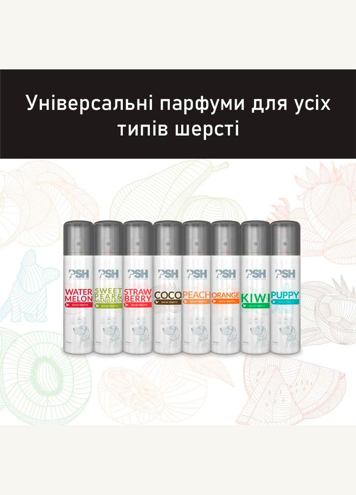 Туалетна вода для собак з ароматом соковитої полуниці - Strawberry Eau De Toilette 75мл PSH(Pet Skin Healthcare) (324621628)