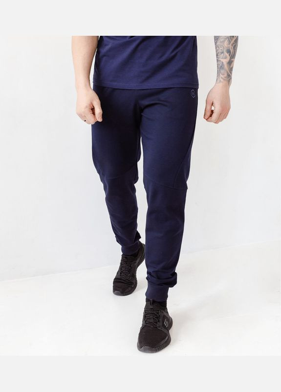 Темно-синие демисезонные зауженные брюки Hector