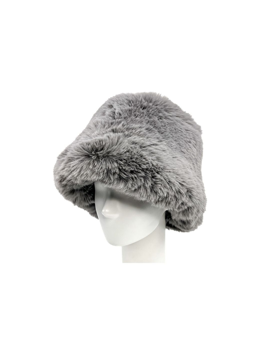 Панама женская односторонняя искусственный мех песец серая САЛЬМА LuckyLOOK 640-948 (322789808)